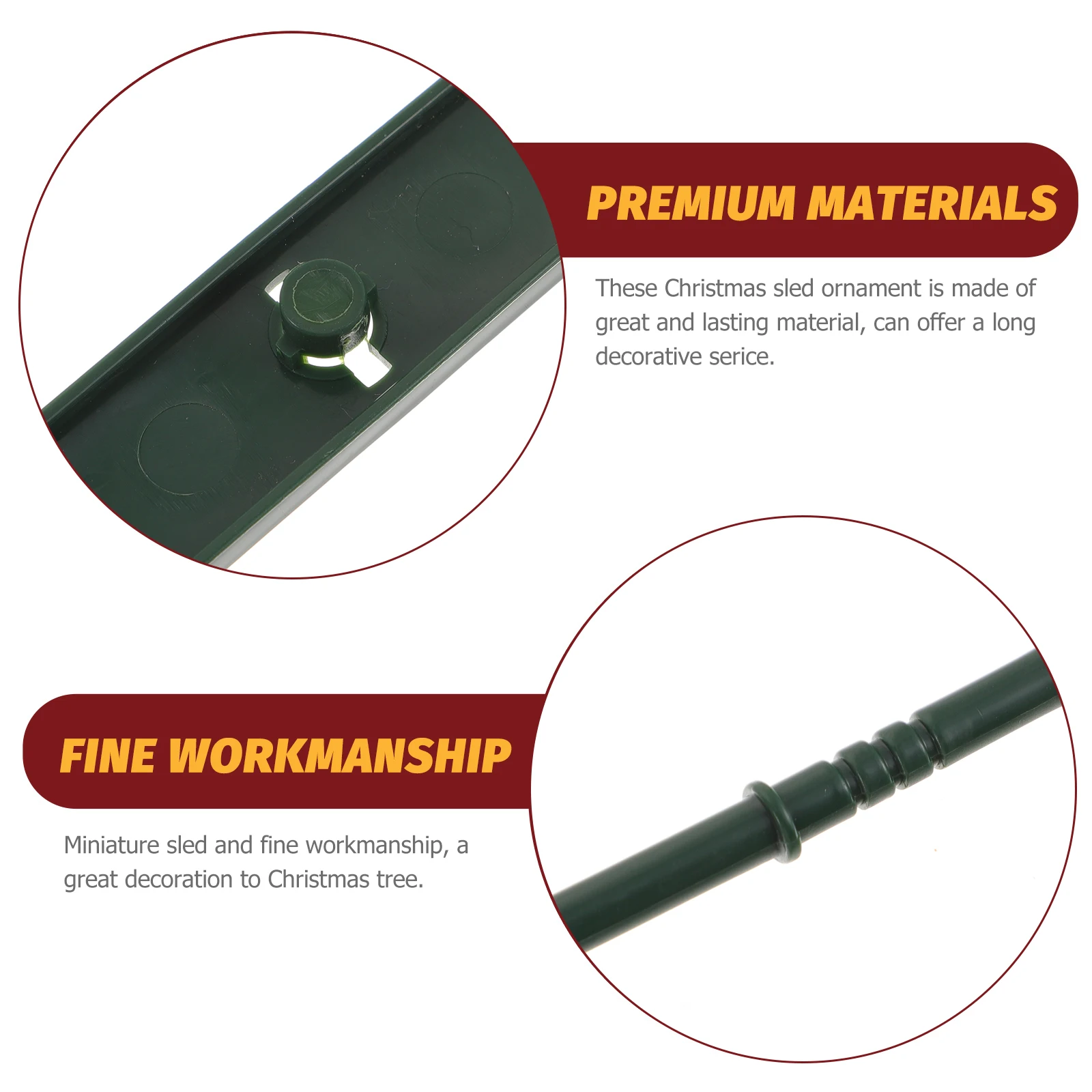 

2 set 2 Sets Christmas Sled Decoration Mini Desktop Sleigh Xmas Tree Hanging Pendant For Party Home Festive Decor Plastic Sled