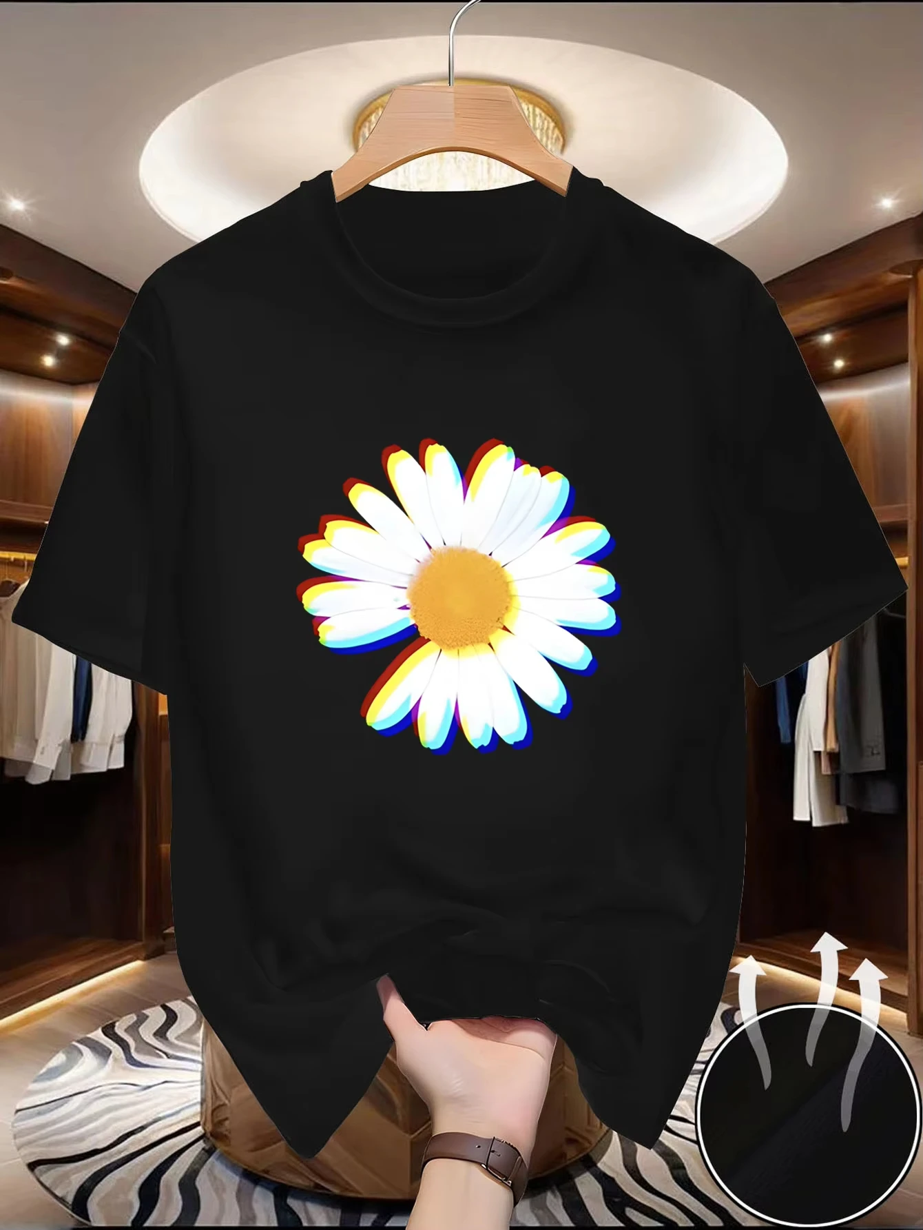 Herren T-Shirt mit Rundhalsausschnitt kurzen Ärmeln, Alltags-Essential, Sportbekleidung, bequeme Passform, stilvoller Schnitt,
