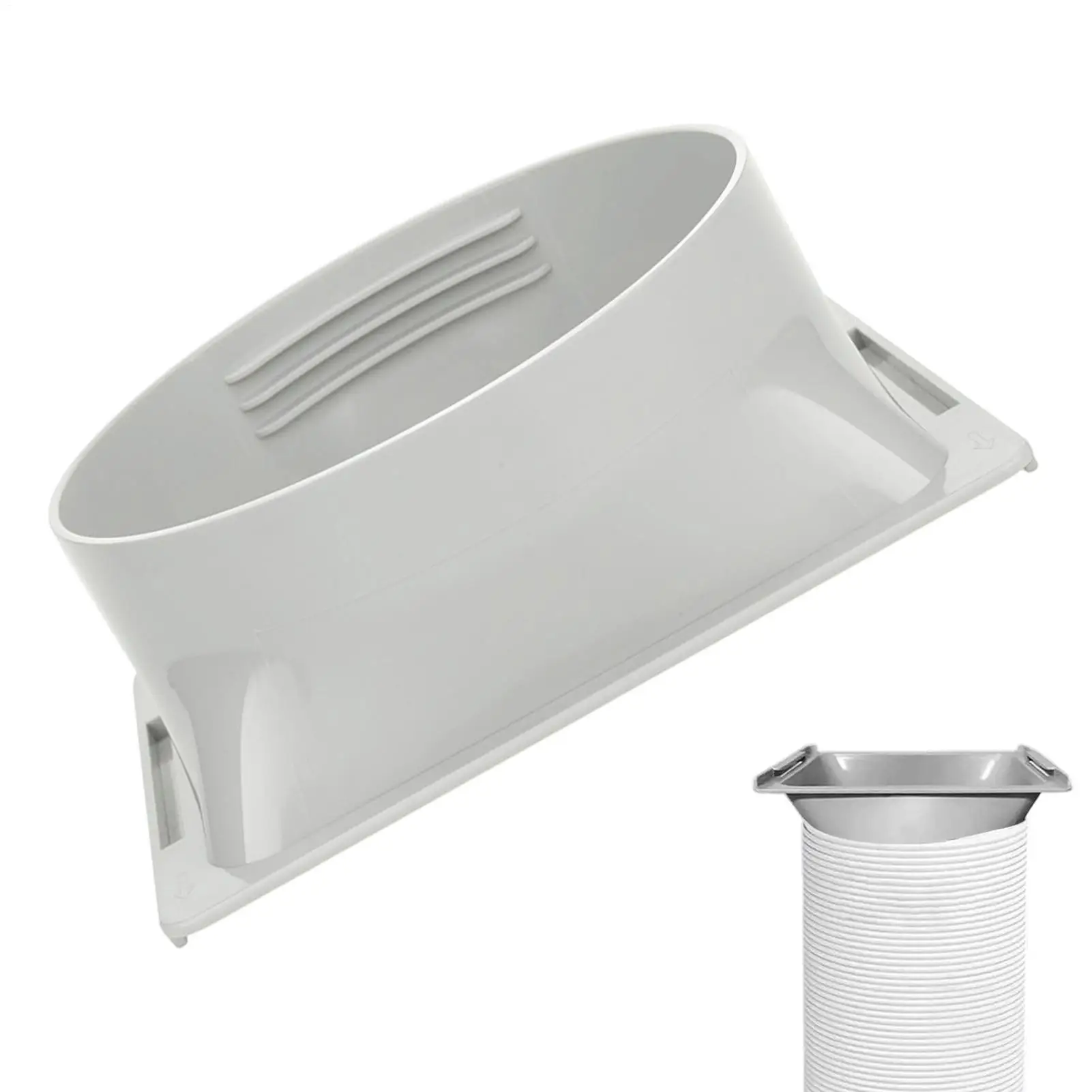 Portable AC Exhaust Hose Connector Square Universal 5.9 Inch Mobile AC Vent Hose Coupler For Clockwise Counterclockwise Threads