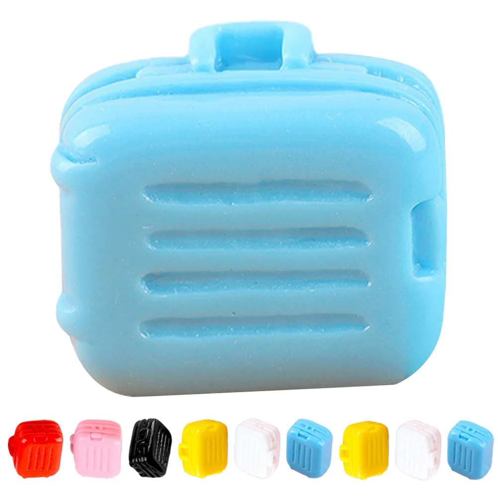 

10 шт. миниатюрный чемодан, мини-декор дома, винтажный стиль, прочный мини-чехол для переноски для установки сцены кукольного домика