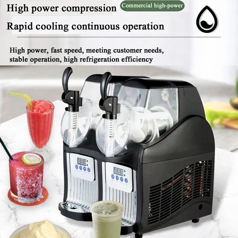 آلة ذوبان الثلج اسطوانة مزدوجة 2L * 2 آلة ذوبان الثلج الصغيرة آلات طين تجارية صغيرة #6