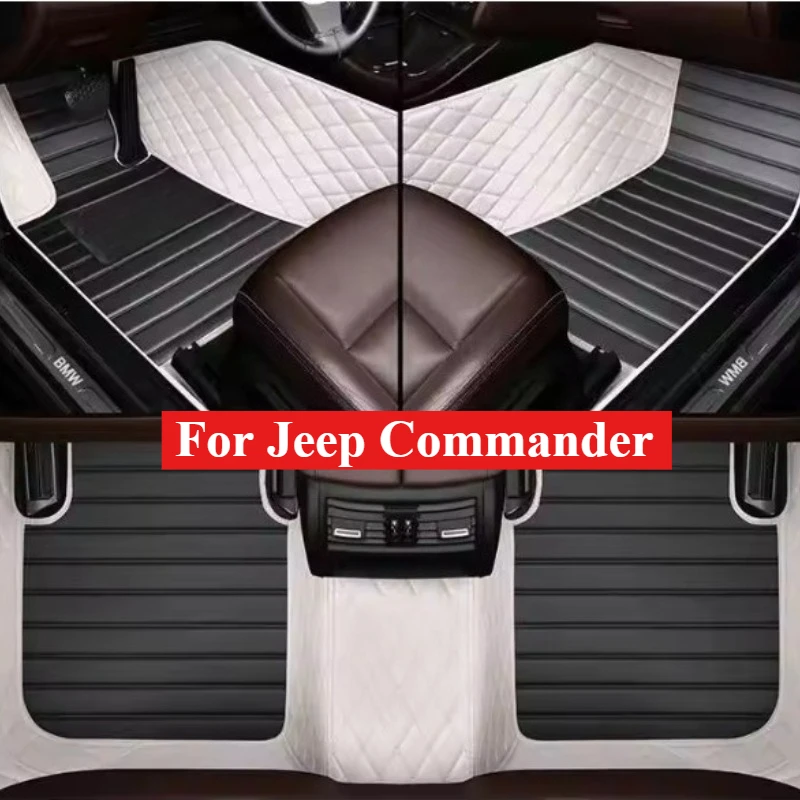 Custom Car Floor Mats For Jeep Commander 2005-2026 Automobile All Weather Auto Accessories Foot leather Carpets Fashion Rugs