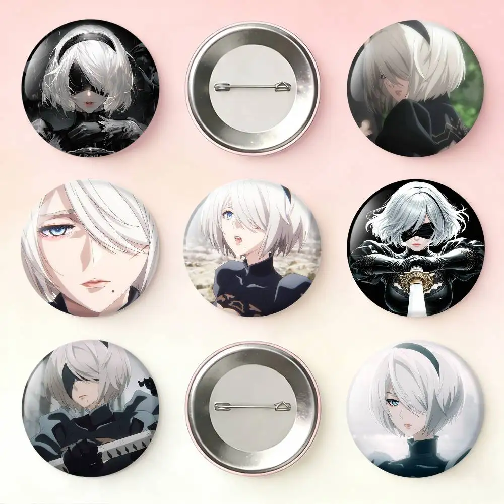 

Game N-NieR Automata 2B Laser Badge Applicable For Backpack Clothes Hats Decor Creative Accessories