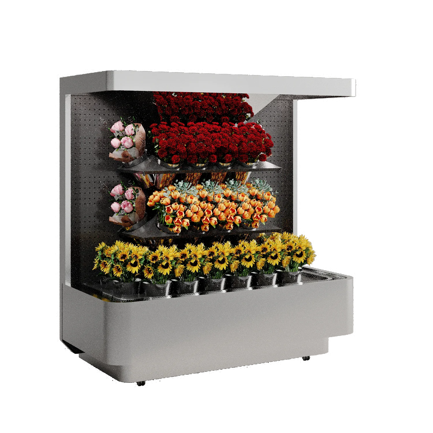 Multi-layer fresh flower display refrigerator