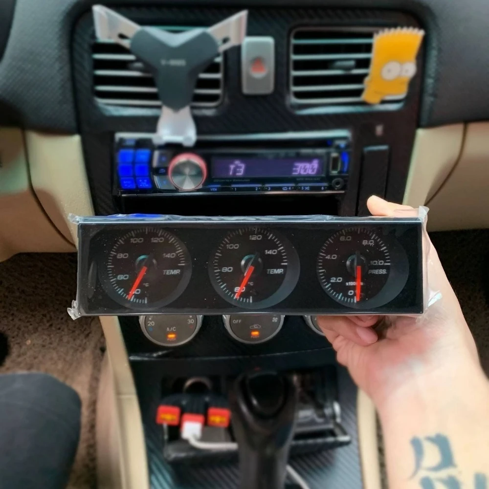 Auto Head-up Display HUD Wasser- & Öltemperatur Öldruck 10 Hintergrundlichtfarben Verfügbar Universal – Detail 18