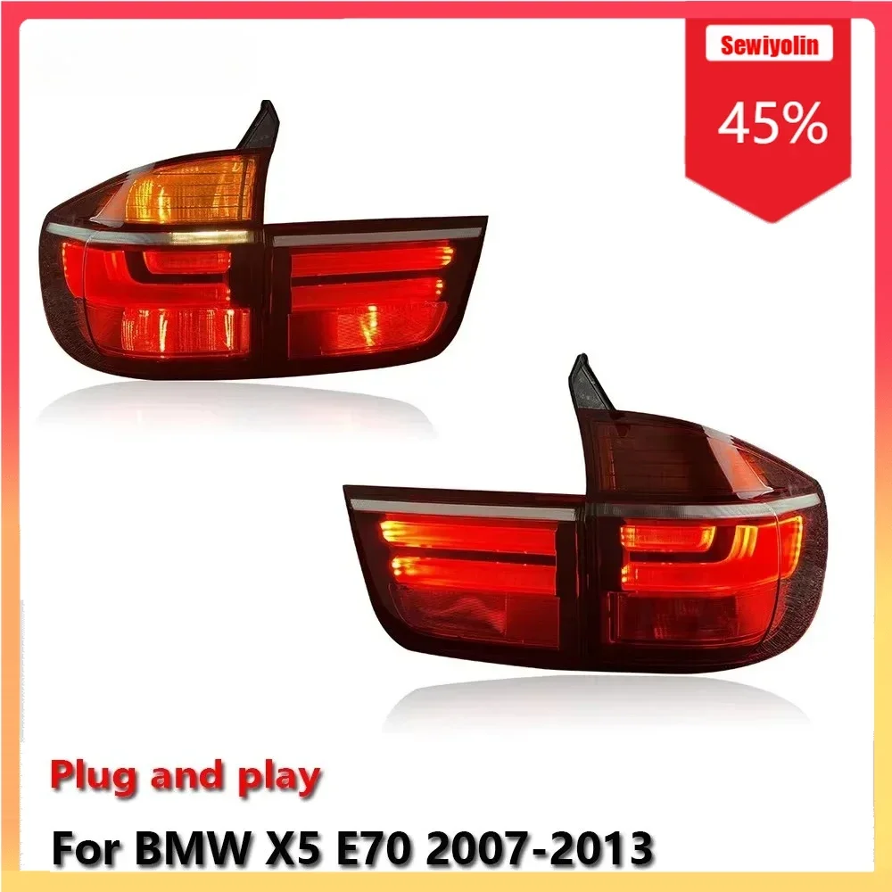 

Car Auto LED Auto Tail Light Assemblies For BMW X5 E70 2007-2013 Auto Rear Fog DRL Brake Turn Signal Lamp Plug And Play