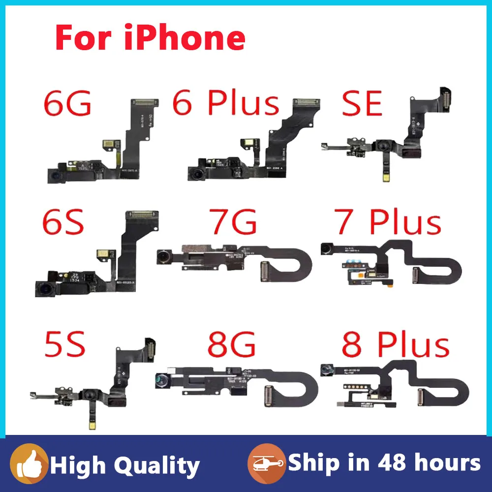 Ori-Front Facing Facetime Small Camera Flex Cable For iPhone 6 6S 7 8 SE Plus with Light Proximity Sensor Microphone Assembly