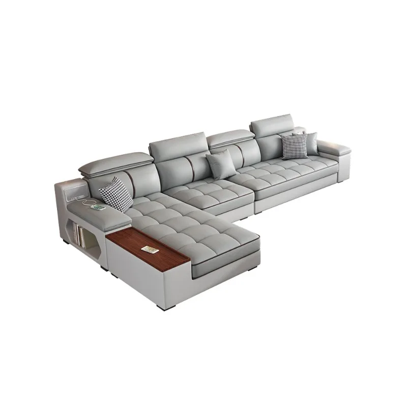 

Fabric sofa modern simple living room combination size apartment Foshan furniture technology cloth sofa