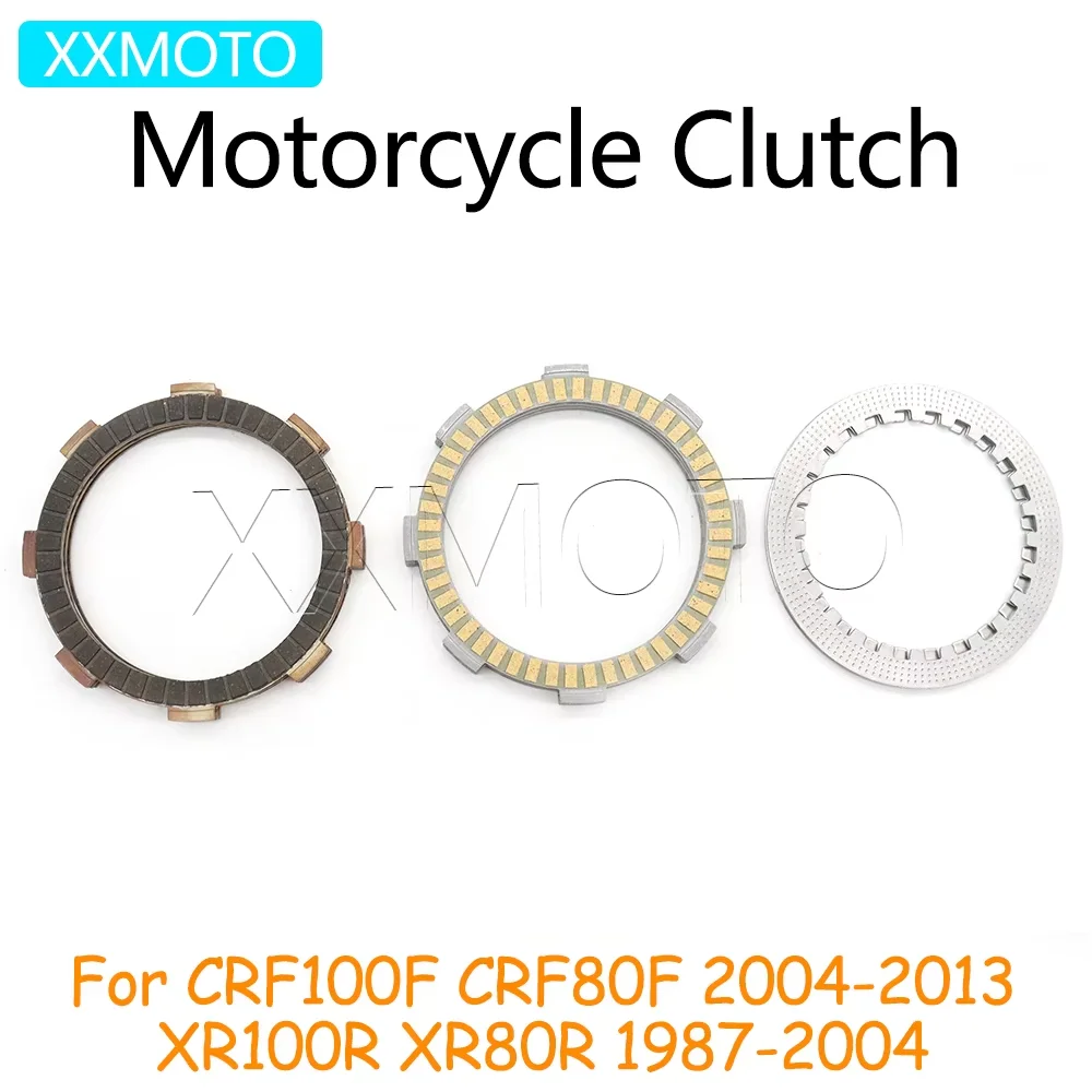 

For Honda CRF100F CRF80F CRF 100F 2004-2013 XR100R XR80R XR 80R 1987-2004 Motorcycle Clutch Plates Friction Steel Disc Kits