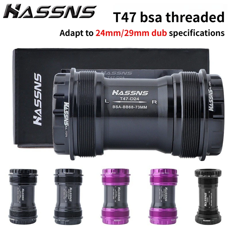 

Керамический кареточный подшипник HASSNS T47 DUB 24 мм 29 мм BSA с резьбовым креплением для горных и шоссейных велосипедов