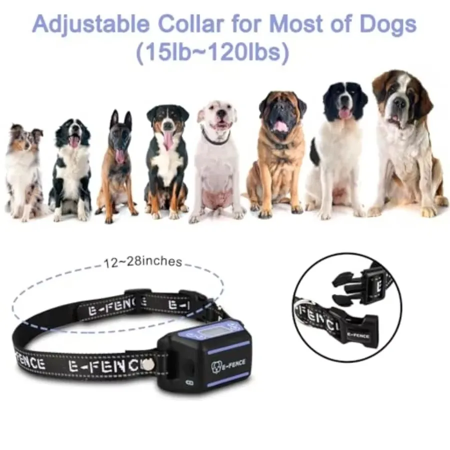 FurStarGPS Wireless Dog Collar Fence System Electric Fence For Dogs Adjustable Warning Strength Pet Containment System Outdoor U