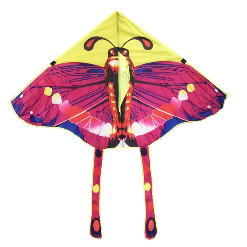 Cometa de mariposa de cola larga para niños y adultos, diseño triangular 3D, cometa empalmada de alto rendimiento para diversión con vuelo al aire libre