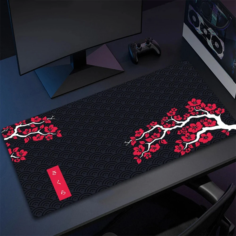 Purple Sakura Mouse Pad Large Mousepads PC Gamer Mousepad Office Mouse Mats Kawaii Desk Mat Rubber Keyboard Mats Gifts