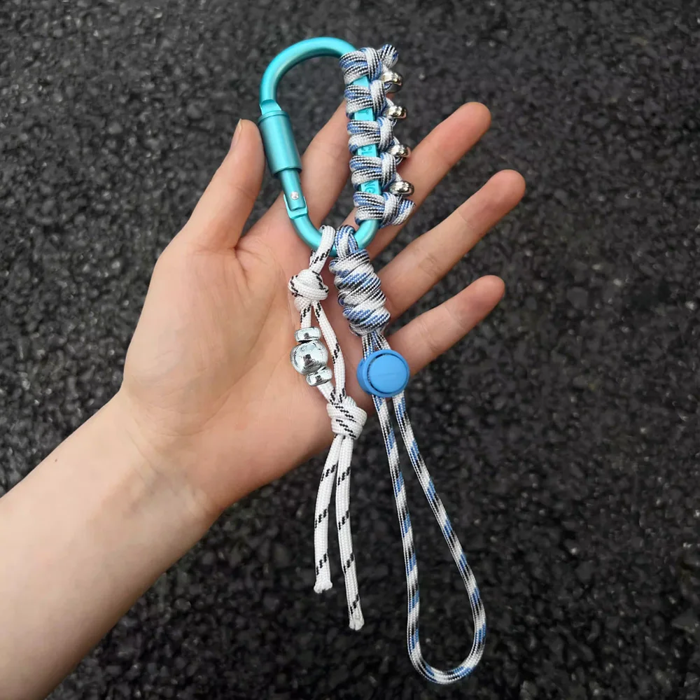 Handgefertigter Kreativer Bergsteiger-Schlüsselanhänger mit Anti-Verlust-Hängeseil, Outdoor-Mehrzweck-Rucksack-Schnalle, Schlüsselband – Detail 9