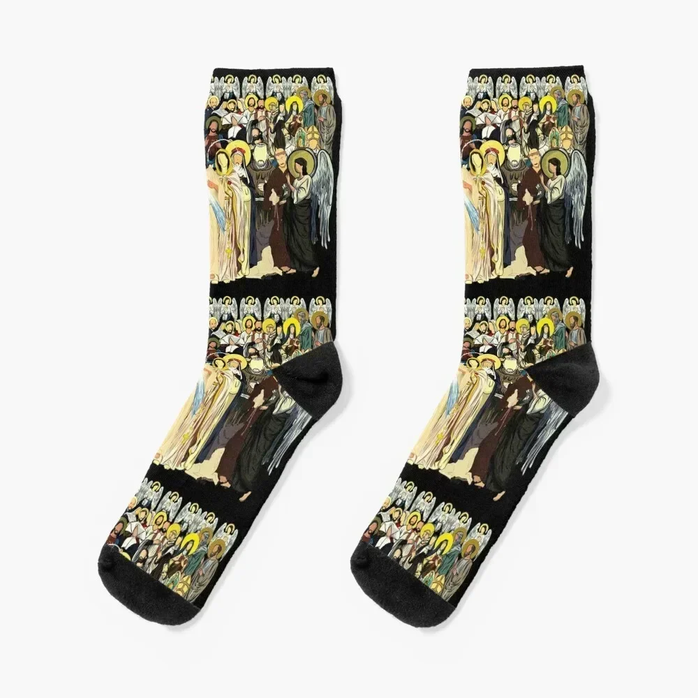 Saints, All saints, Catholic Saints Socks halloween short Socks For Girls Men's