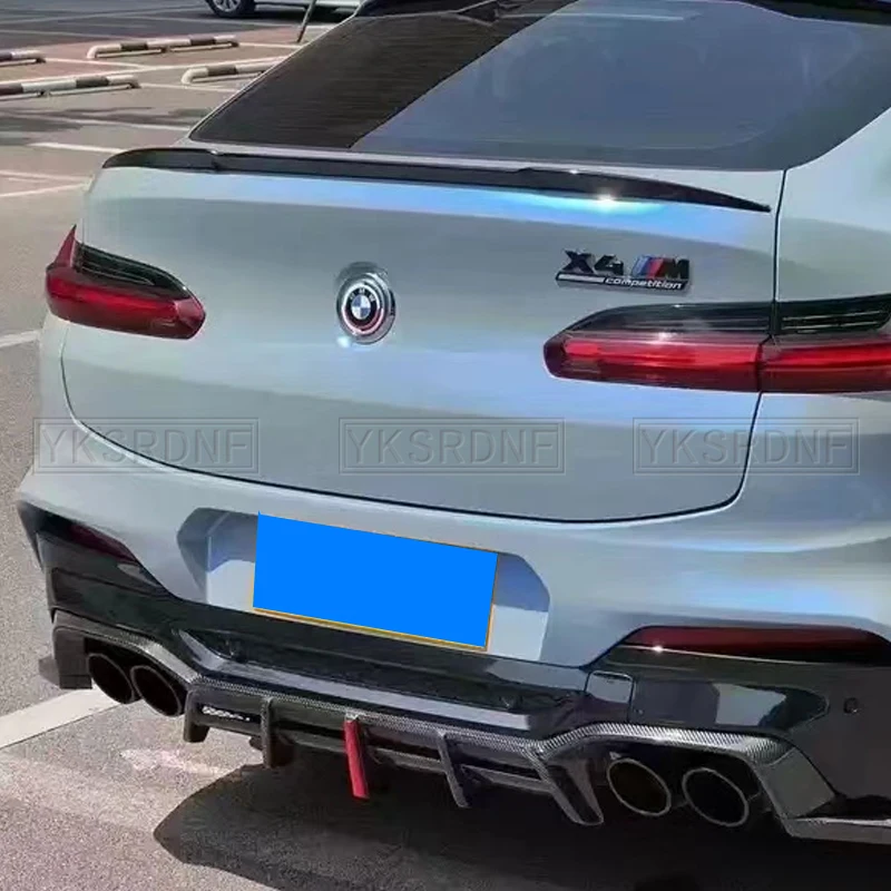 F98 X4M Carbon Fiber Frp Rear Bumper Diffuser Splitter for BMW G02 X4 Car Body Kit 2019 2020 2021