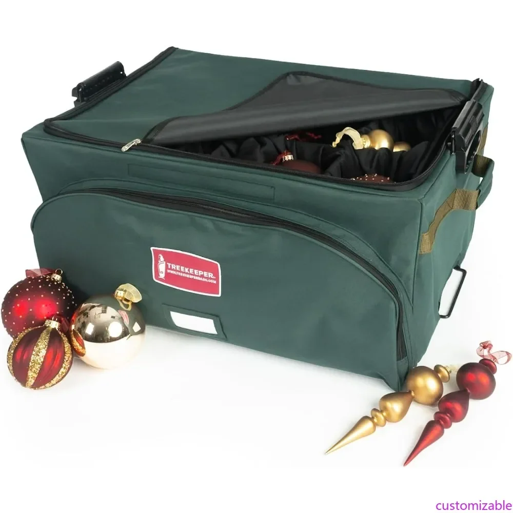 

Adjustable Christmas Ornament Storage Box for 48 Ornaments up to 6 Inches Tall, Accommodates Various Sizes