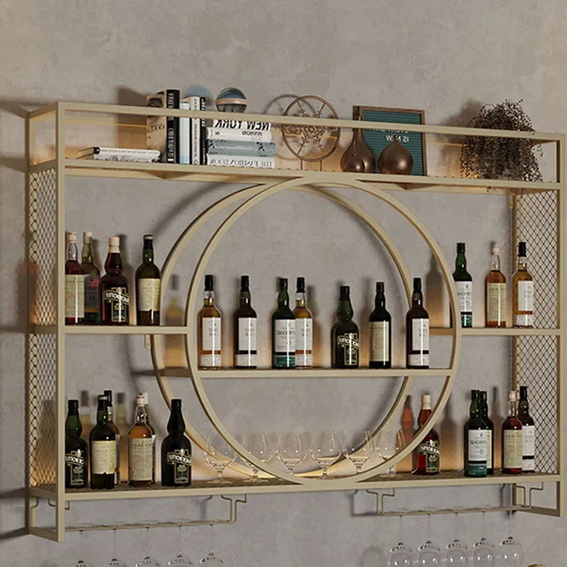 Estante de vino montado en la pared, colgante cuadrado, diseño de Arte Moderno, sala de estar, luz de lujo, decoración de gabinete, muebles de