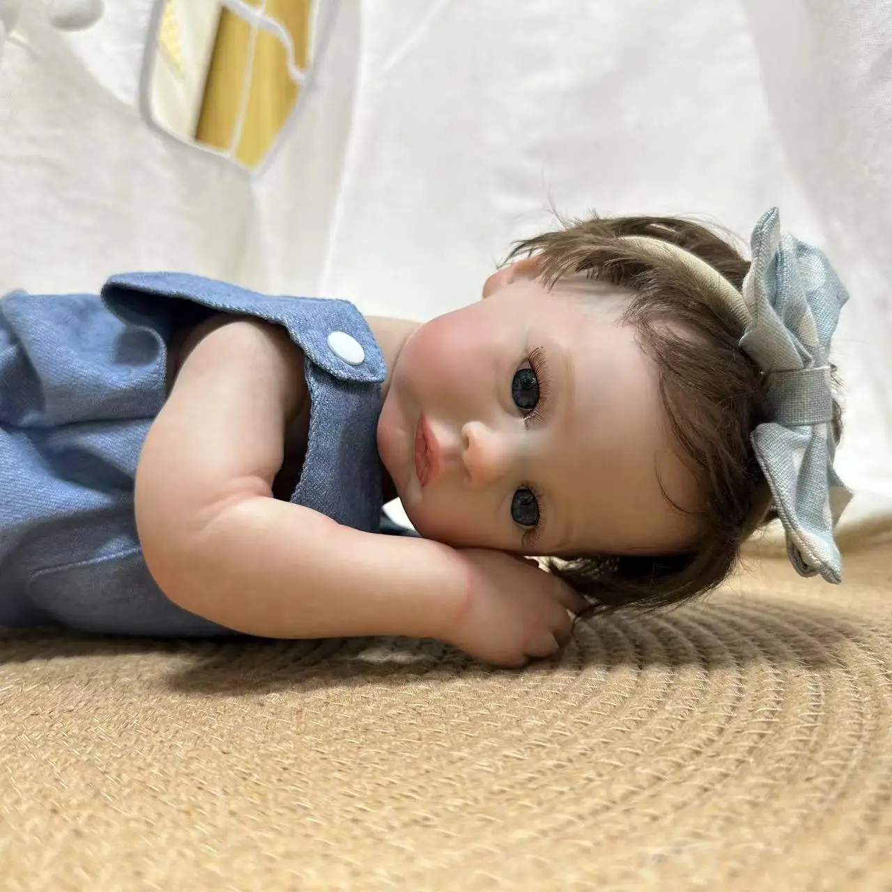 

48CM/19inch Cokela Realistic Finished Bebe Reborn Silicone Vinyl Body Doll Maddie Handmade Toy For Christmas Gift