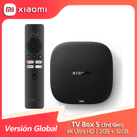 Global Version Xiaomi TV Box S 3rd Gen 4K Ultra HD Bluetooth 5.2 Wi-Fi 6 2+32GB Google TV Google Assistant Smart Media Player