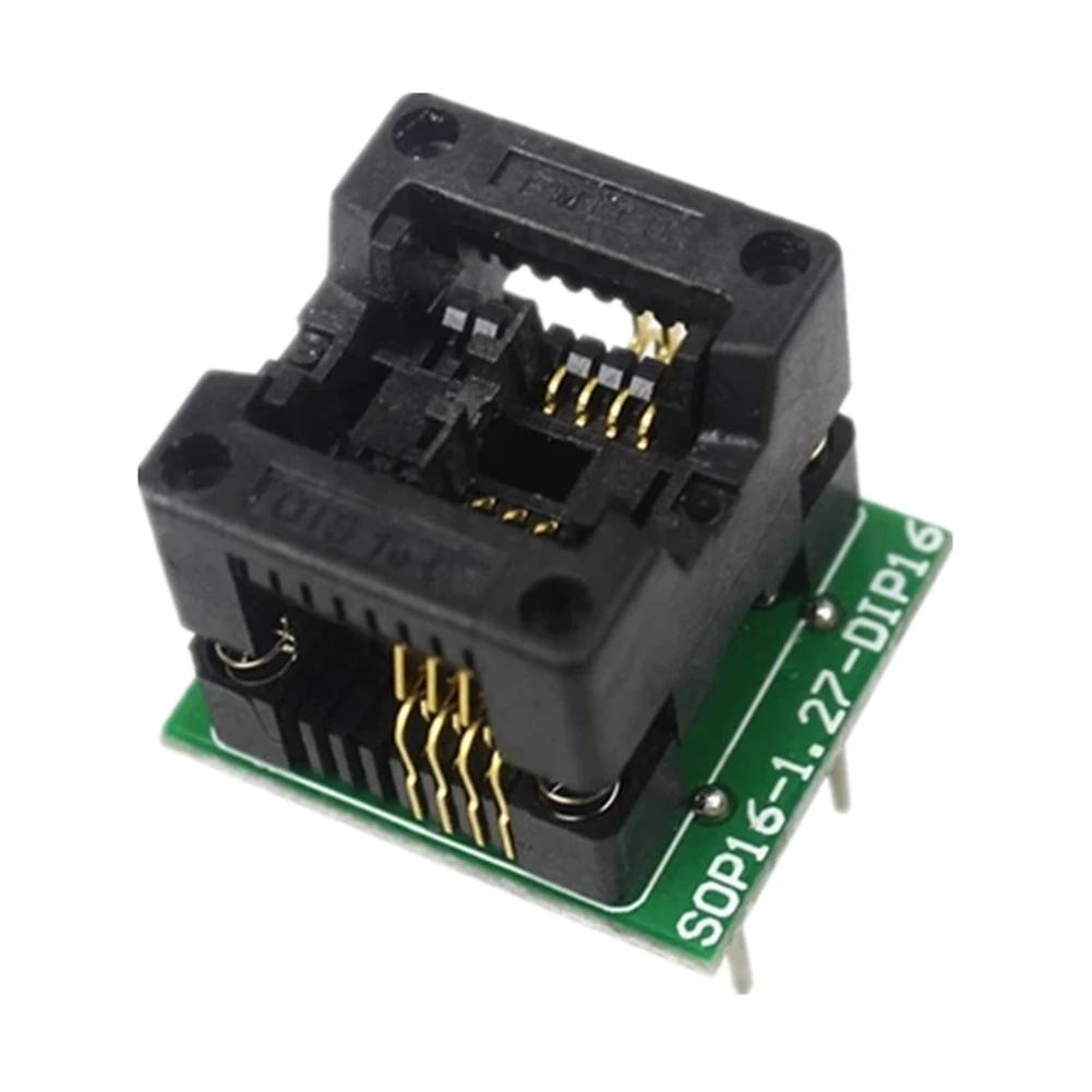 SOP16 TO DIP16 IC Programmer Adapter Socket 150Mil Chip Programmer SOP16-1.27 Adapter Socket to DIP16 Ots16-1.27-03