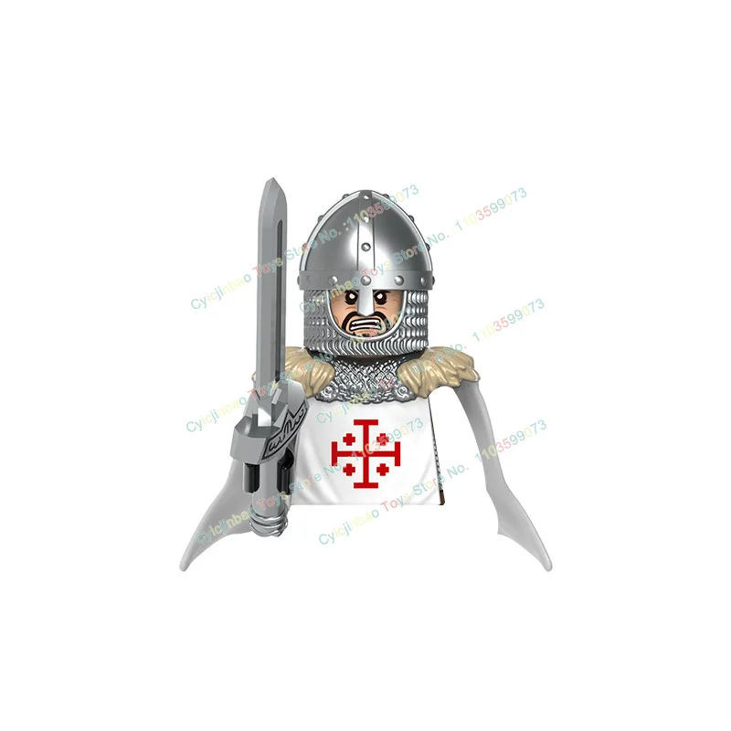 Medievale War Horse Teutonic cavalieri cavalieri templari Building Block antiche Action Figures Building Toy For Children G0128