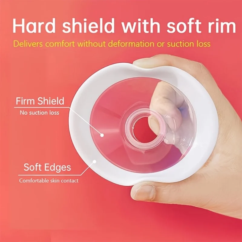 2 Stück weiche Randflansche mit 106 Grad breiterem Öffnungswinkel für Medela-Milchpumpe, PersonalFit, Freestyle, Maxflow, Freestyle – Detail 1