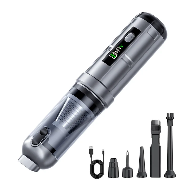 Brushless digital display screen vacuum cleaner Mini convenient car and home dual-purpose large suction blowing and suction