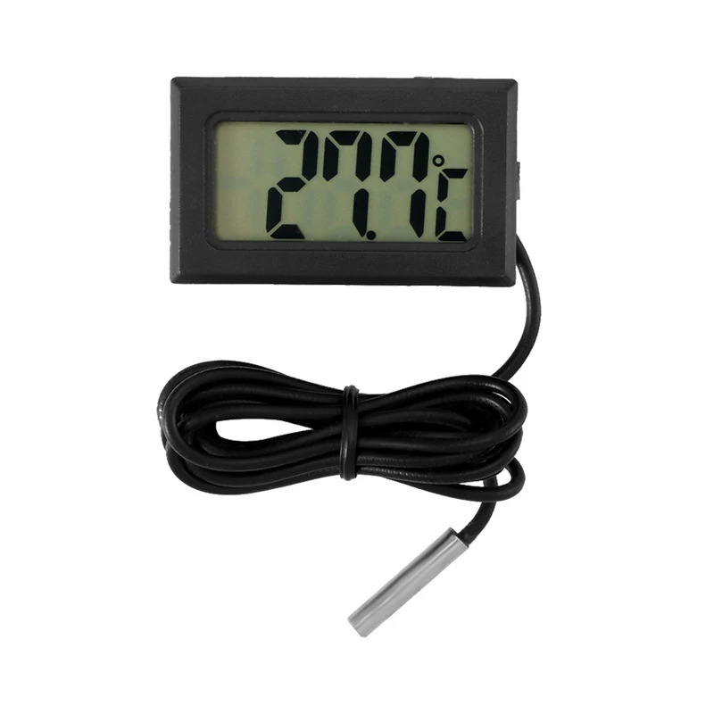 Mini Digital LCD Temperature Sensor, Household Humidity Meter, Thermometer, Hygrometer, Gauge Tools,  Indoor Convenient, Black