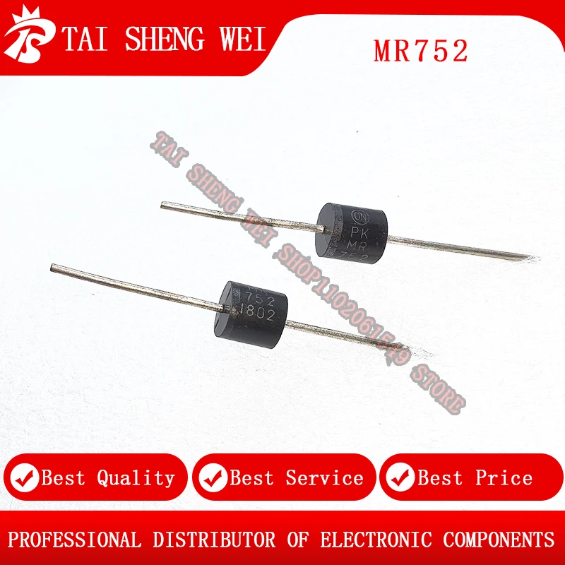 5 pcs, new ultra-fast recovery diodes MR751 MR752 MR754 MR756 MR760RLG high-speed wheel tubes New