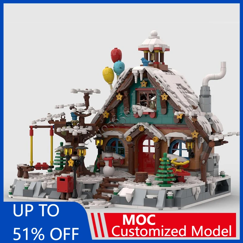 

1486 Parts MOC Famous Holiday Series Winter Kindergarten Model Building Blocks Originality Bricks Children Christmas Toys Gifts