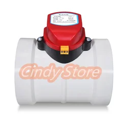 220V PVC Plastic HAVC Electric Damper Check Valve 75/110/160/200mm Air Duct Volume Control Valves For Ventilation Pipe 24V 12V