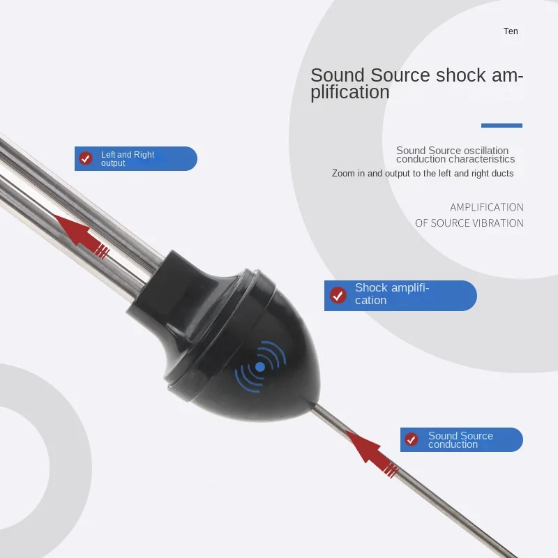 Stetoscopio per cilindro automatico da 1 pezzo, stetoscopio meccanico Blocco motore per auto Strumento diagnostico per l\'udito del motore