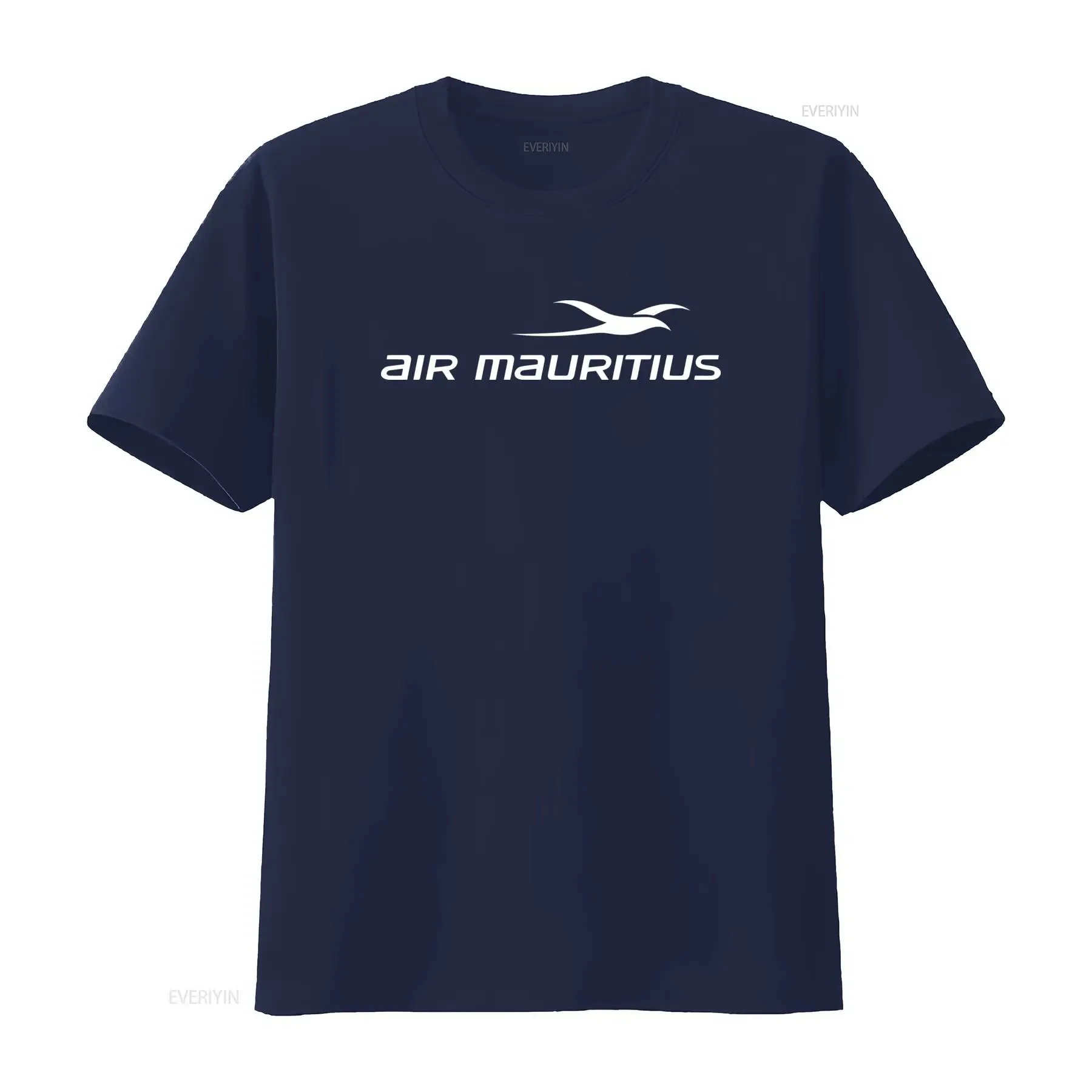 Air Mauritius White Logo Port Louis Airline Geek Red Cotton T Shirt for Fashion Casual  vintage Washed Versatile Comfortable view 4