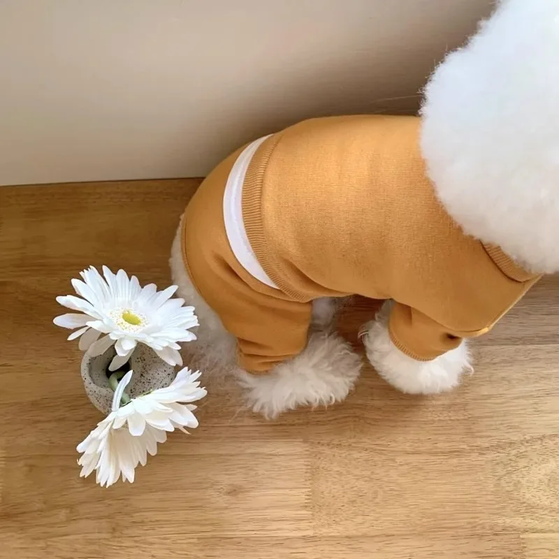 Pet Jumpsuit Small Dog Clothes Casual and Simple Four Legged Hoodie Teddy Bear Small Dog Cat Pet Clothing Puppy Clothes