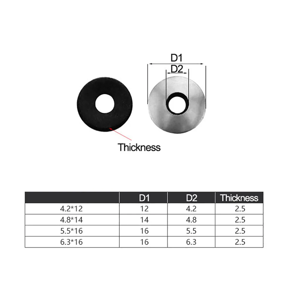 Composite Waterproof Gasket 304 Stainless Steel Anti-loose Anti Slip Washer Drill Tail Screw Roofing Washers M4.2/M4.8/M5.5/M6.3