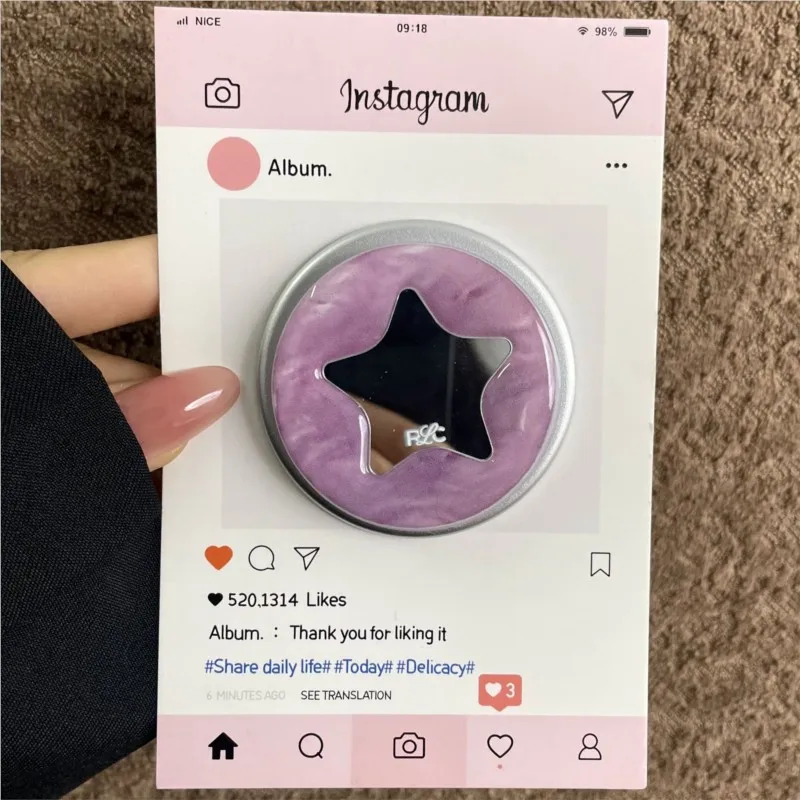 

Корейский милый зеркальный мультяшный держатель-подставка Griptok для iPhone 17 и Samsung (магнитный крепеж)