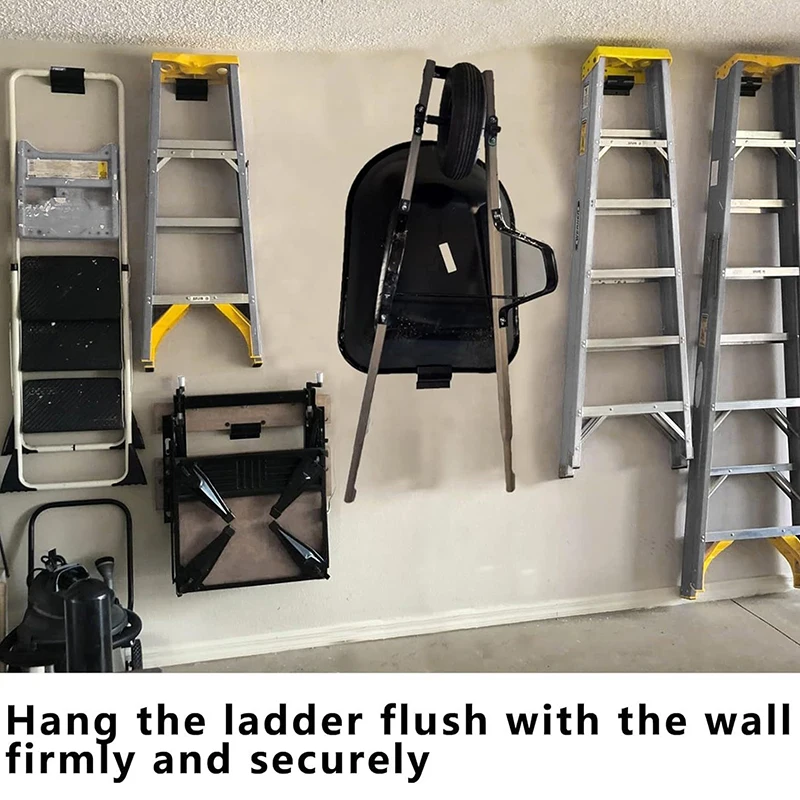 Weedeater cabide de escada resistente fixado na parede resistente gancho de escada garagem gancho de parede para cabos ferramentas de jardim ferramenta elétrica