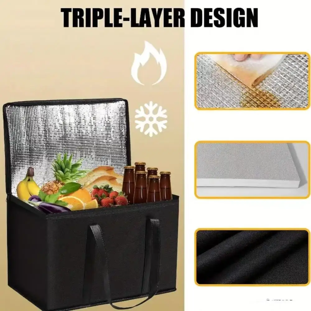 

Portable Thermal Insulated Lunch Bag Large Capacity Storage Bags Cooler Drink Case Cool Food Box Camping Picnic Bag Food Bags