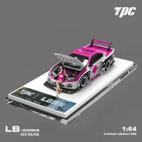 (Pre-order) TPC 1:64 S15 Pink White / Blue White Limited600 Diecast Model Cars