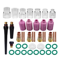 41Pcs/Lot TIG Welding Torch Nozzle Ring Cover Gas Lens Glass Cup Kit For WP17/18/26 Welding Accessories Tool Kit Set