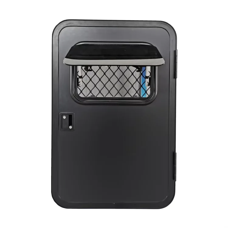 

RV Trailer Caravan Parts Accessories Aluminum Alloy Entry Door With Extrapolation Window