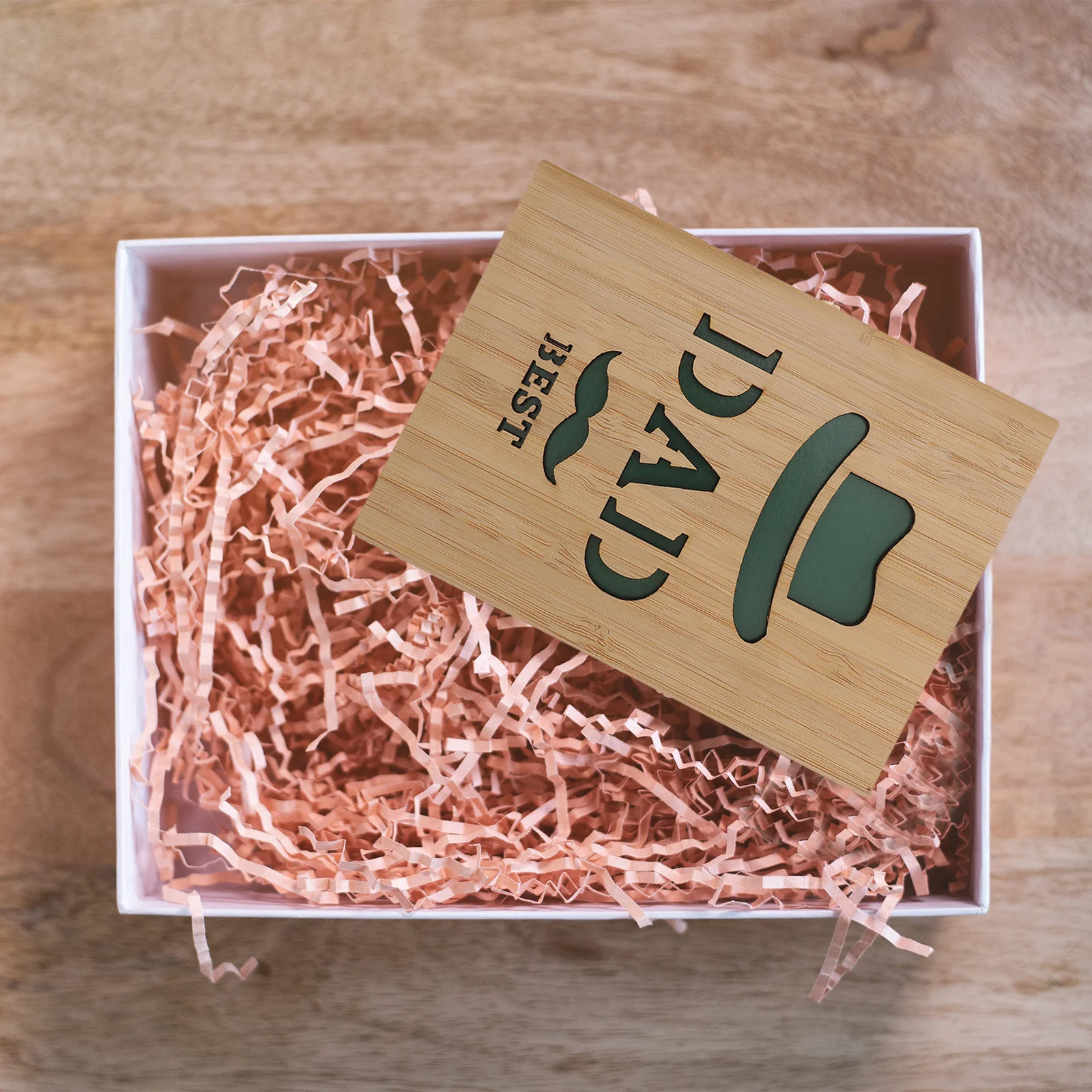 Wood Fathers Day Blessing Card Classic Lightweight Portable Wooden Greeting Card for Father Creative Craftsmanship Unique Design