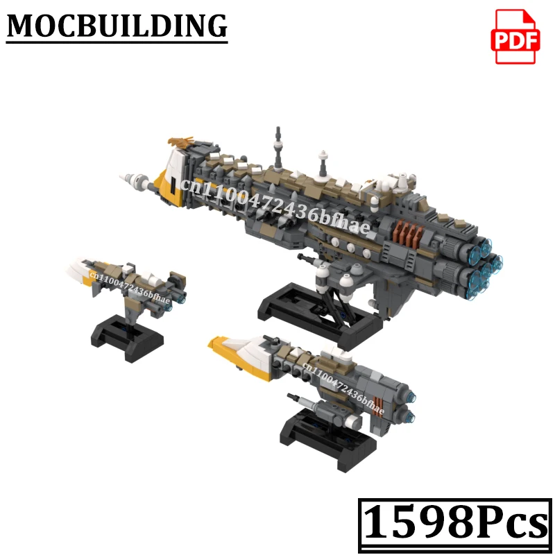 Lunar-Class Cruiser Battlefleeted Gothics Spaceship Model MOCBUILDING Blocks Construction Toys Gift Bricks