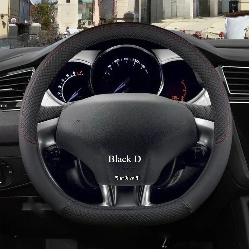 Accessories Car Steering Wheel Cover for Citroen DS3 DS 3 Racing Cabrio  PU Leather Non-slip Auto