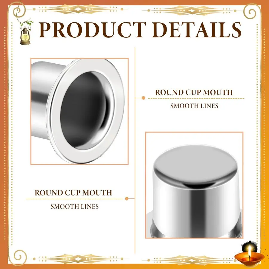 300 упаковок серебряных металлических подсвечников Хануки с круглым плоским основанием, используемые с чашками-канделябры Менора, многоразовые защитные приспособления для части