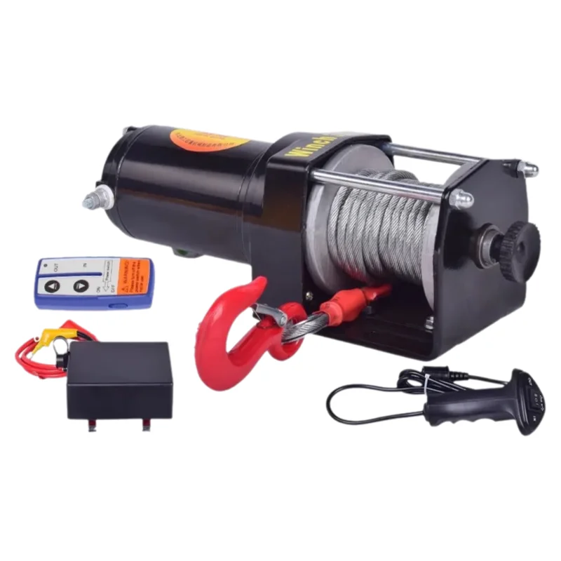 

Electric Winch 12v Vehicle-mounted Small Crane Off-road Vehicle Self-rescue Traction Lifting 24v Electric Hoist Winch