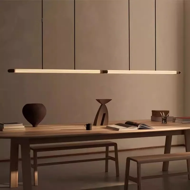 Italian Style Modern Minimalist Straight Strip Home Pendant Light Modern Designer Bar Counter Conference Room Ceiling Light