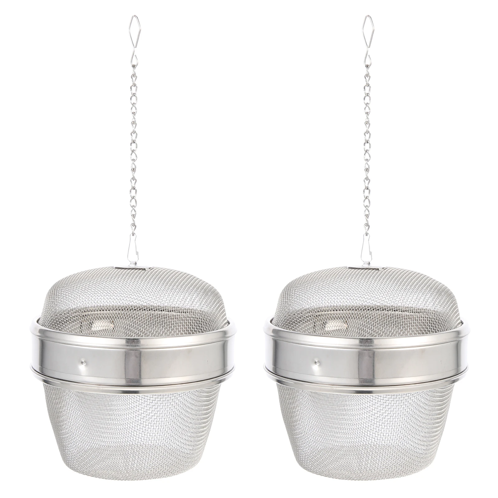 

2 Pcs Stainless Steel Tea Infuser Mesh Basket Strainer High Temperature Jewelry Washing Watch Cleaning Fine Filter Home