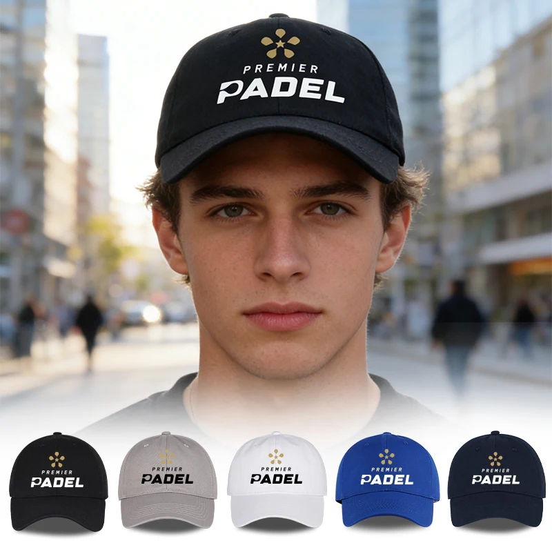 Boné de Beisebol MLFO Premier Padel com Estampa Soft-Peak, Leve, Respirável, Ajustável, Estilo Esportivo Unissex para Entusiastas de Tênis